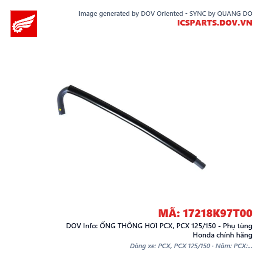 ỐNG THÔNG HƠI PCX, PCX 125/150 - Phụ tùng Honda chính hãng