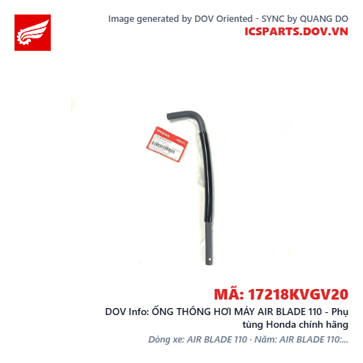 ỐNG THÔNG HƠI MÁY AIR BLADE 110 - Phụ tùng Honda chính hãng