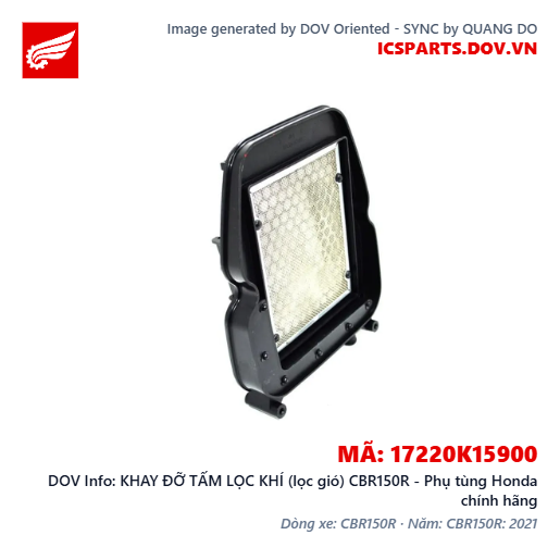 KHAY ĐỠ TẤM LỌC KHÍ (lọc gió) CBR150R - Phụ tùng Honda chính hãng