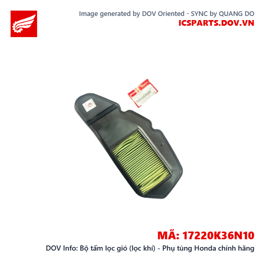 Bộ tấm lọc gió (lọc khí) - Phụ tùng Honda chính hãng