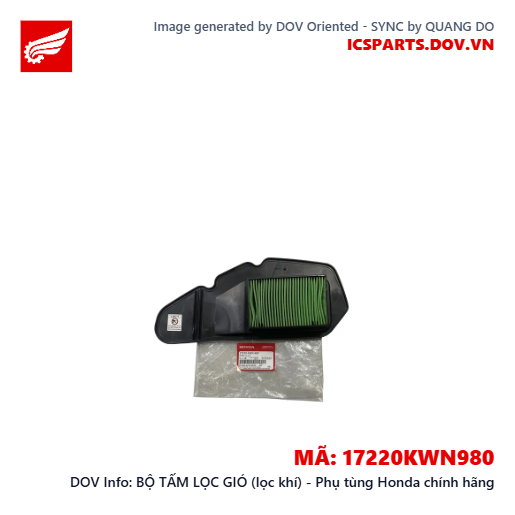 BỘ TẤM LỌC GIÓ (lọc khí) - Phụ tùng Honda chính hãng
