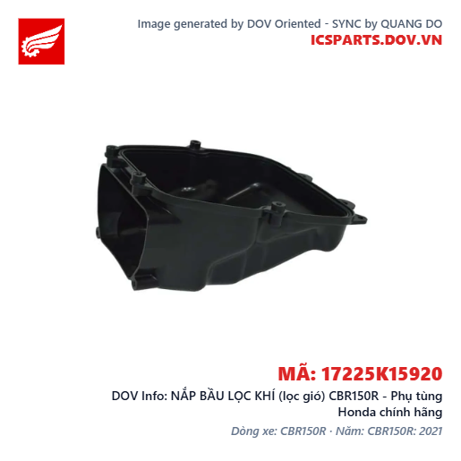 NẮP BẦU LỌC KHÍ (lọc gió) CBR150R - Phụ tùng Honda chính hãng