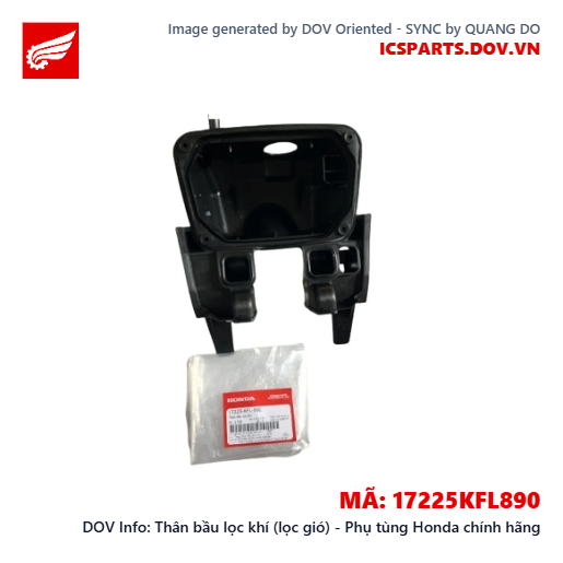 Thân bầu lọc khí (lọc gió) - Phụ tùng Honda chính hãng