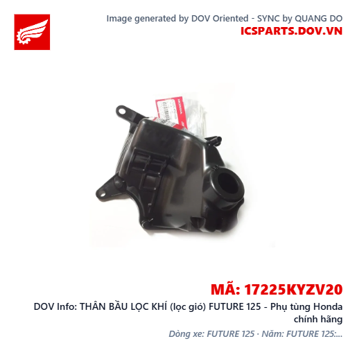 THÂN BẦU LỌC KHÍ (lọc gió) FUTURE 125 - Phụ tùng Honda chính hãng