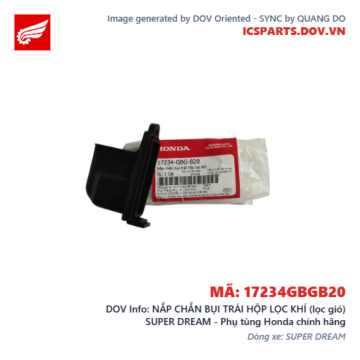 NẮP CHẮN BỤI TRÁI HỘP LỌC KHÍ (lọc gió) SUPER DREAM - Phụ tùng Honda chính hãng