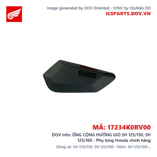 ỐNG CỘNG HƯỞNG GIÓ SH 125/150, SH 125/160 - Phụ tùng Honda chính hãng