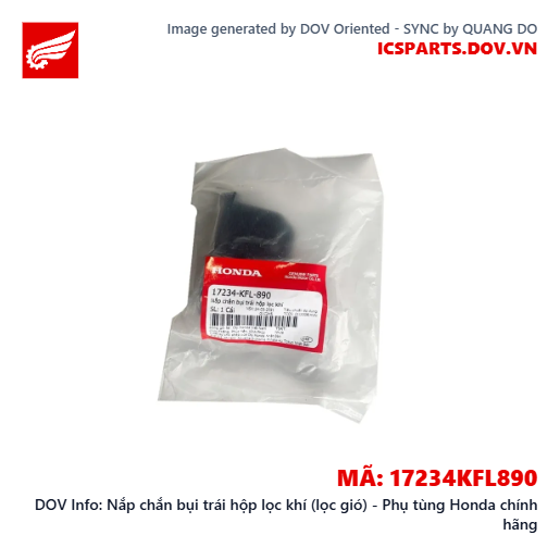 Nắp chắn bụi trái hộp lọc khí (lọc gió) - Phụ tùng Honda chính hãng
