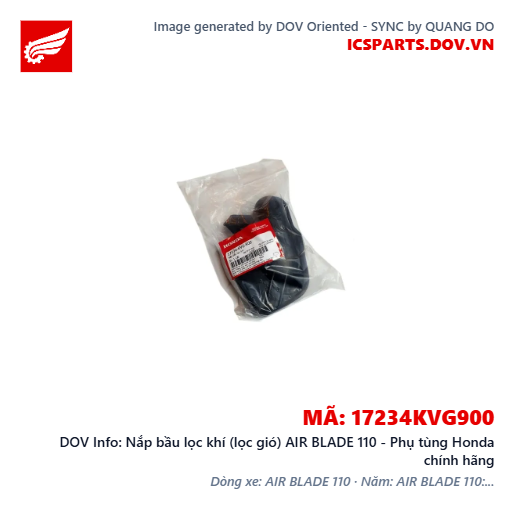 Nắp bầu lọc khí (lọc gió) AIR BLADE 110 - Phụ tùng Honda chính hãng