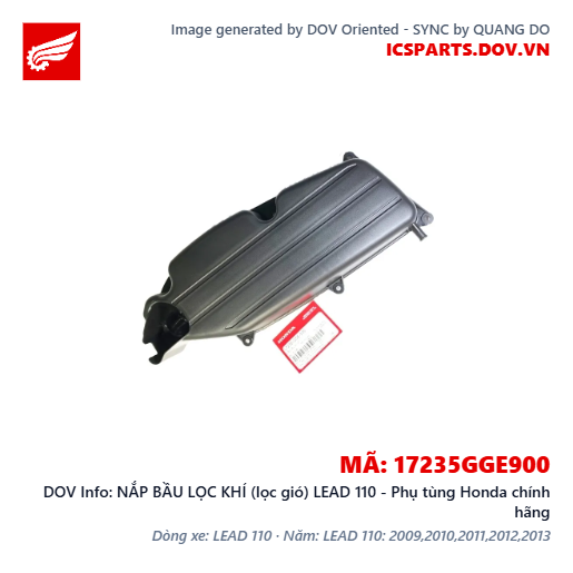 NẮP BẦU LỌC KHÍ (lọc gió) LEAD 110 - Phụ tùng Honda chính hãng