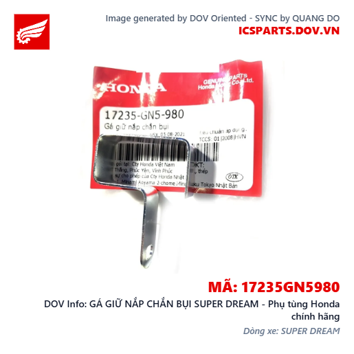GÁ GIỮ NẮP CHẮN BỤI SUPER DREAM - Phụ tùng Honda chính hãng