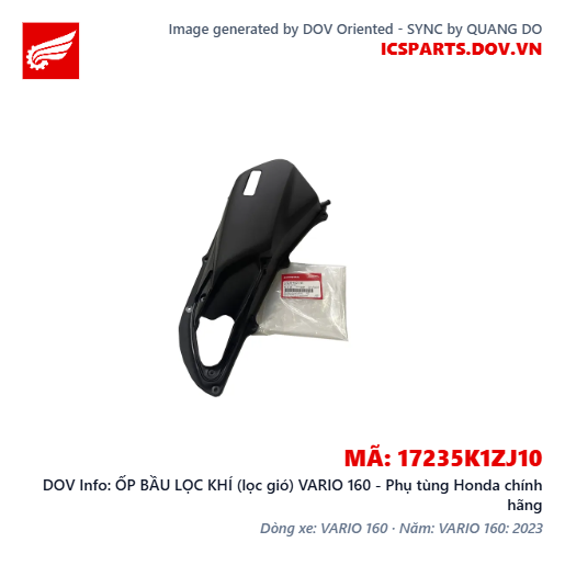 ỐP BẦU LỌC KHÍ (lọc gió) VARIO 160 - Phụ tùng Honda chính hãng