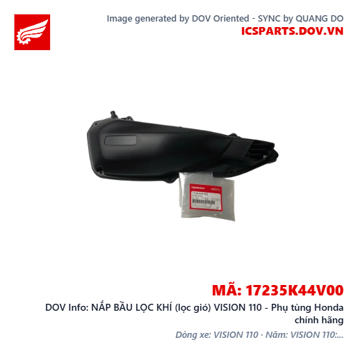 NẮP BẦU LỌC KHÍ (lọc gió) VISION 110 - Phụ tùng Honda chính hãng