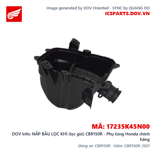 NẮP BẦU LỌC KHÍ (lọc gió) CBR150R - Phụ tùng Honda chính hãng
