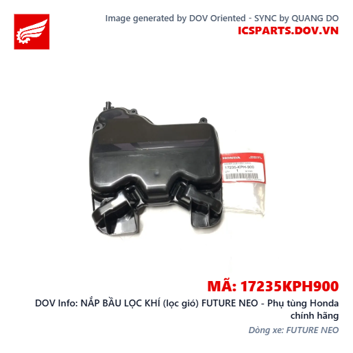 NẮP BẦU LỌC KHÍ (lọc gió) FUTURE NEO - Phụ tùng Honda chính hãng