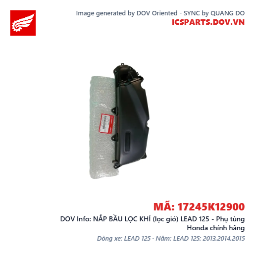 NẮP BẦU LỌC KHÍ (lọc gió) LEAD 125 - Phụ tùng Honda chính hãng