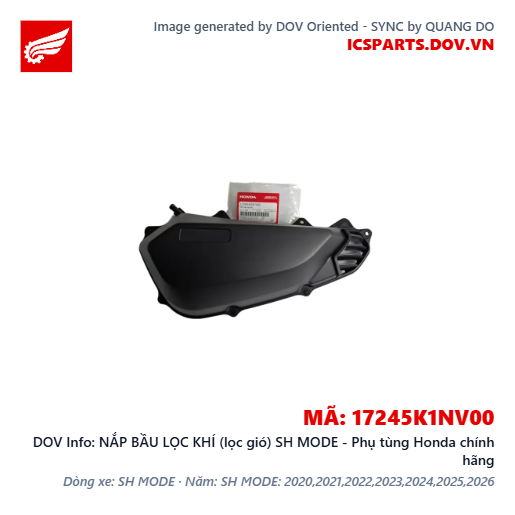 NẮP BẦU LỌC KHÍ (lọc gió) SH MODE - Phụ tùng Honda chính hãng