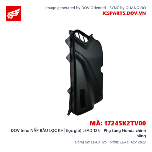 NẮP BẦU LỌC KHÍ (lọc gió) LEAD 125 - Phụ tùng Honda chính hãng