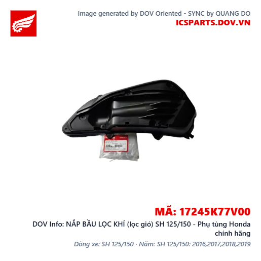 NẮP BẦU LỌC KHÍ (lọc gió) SH 125/150 - Phụ tùng Honda chính hãng
