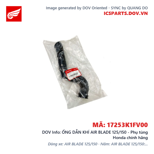 ỐNG DẪN KHÍ AIR BLADE 125/150 - Phụ tùng Honda chính hãng