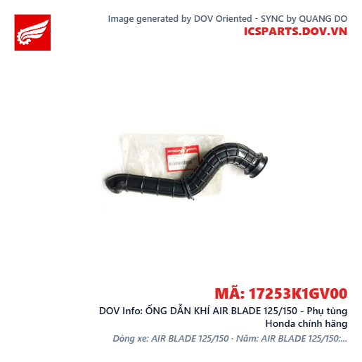 ỐNG DẪN KHÍ AIR BLADE 125/150 - Phụ tùng Honda chính hãng