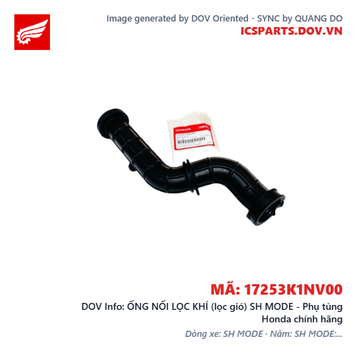 ỐNG NỐI LỌC KHÍ (lọc gió) SH MODE - Phụ tùng Honda chính hãng