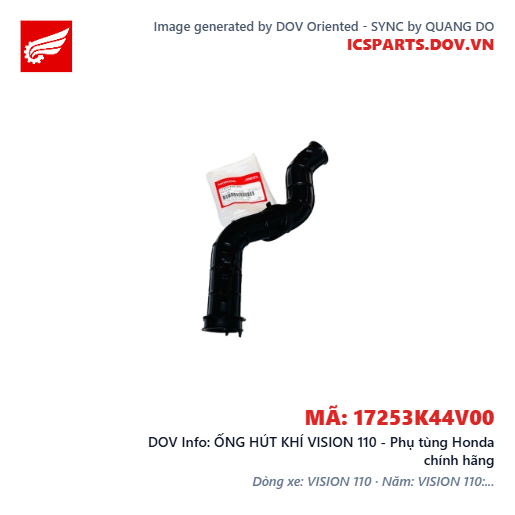 ỐNG HÚT KHÍ VISION 110 - Phụ tùng Honda chính hãng