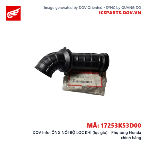 ỐNG NỐI BỘ LỌC KHÍ (lọc gió) - Phụ tùng Honda chính hãng
