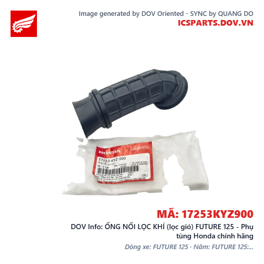 ỐNG NỐI LỌC KHÍ (lọc gió) FUTURE 125 - Phụ tùng Honda chính hãng