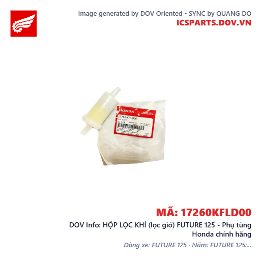 HỘP LỌC KHÍ (lọc gió) FUTURE 125 - Phụ tùng Honda chính hãng