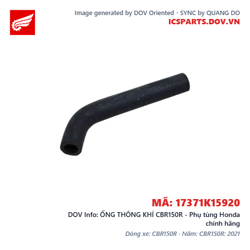 ỐNG THÔNG KHÍ CBR150R - Phụ tùng Honda chính hãng