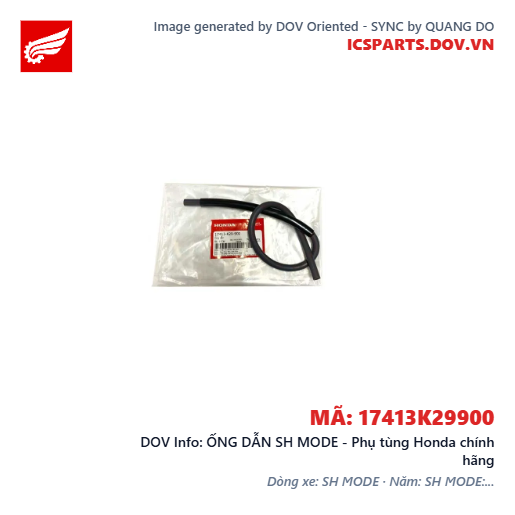 ỐNG DẪN SH MODE - Phụ tùng Honda chính hãng