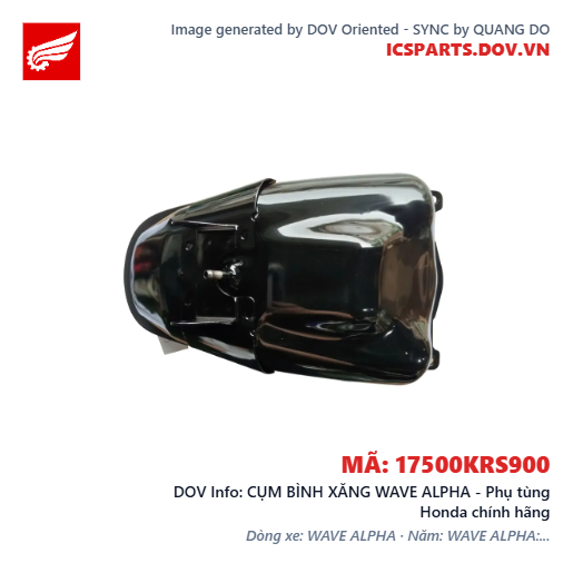 CỤM BÌNH XĂNG WAVE ALPHA - Phụ tùng Honda chính hãng