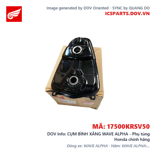 CỤM BÌNH XĂNG WAVE ALPHA - Phụ tùng Honda chính hãng