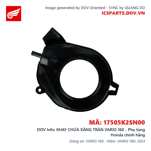 KHAY CHỨA XĂNG TRÀN VARIO 160 - Phụ tùng Honda chính hãng