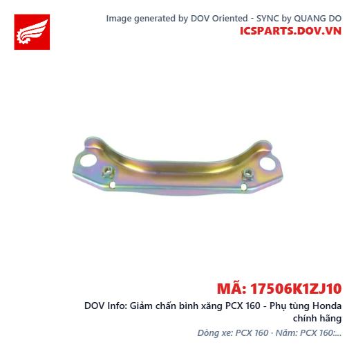 Giảm chấn bình xăng PCX 160 - Phụ tùng Honda chính hãng