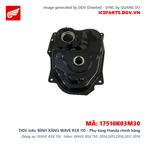 BÌNH XĂNG WAVE RSX 110 - Phụ tùng Honda chính hãng