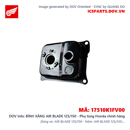 BÌNH XĂNG AIR BLADE 125/150 - Phụ tùng Honda chính hãng