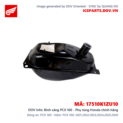 Bình xăng PCX 160 - Phụ tùng Honda chính hãng