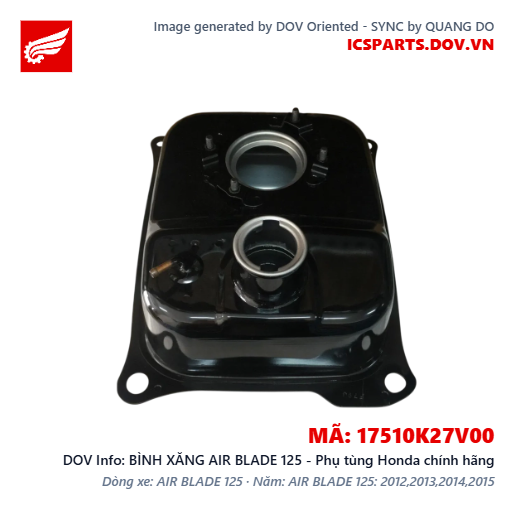 BÌNH XĂNG AIR BLADE 125 - Phụ tùng Honda chính hãng