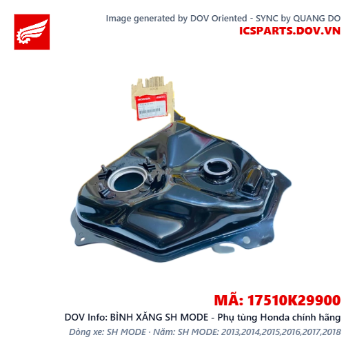 BÌNH XĂNG SH MODE - Phụ tùng Honda chính hãng