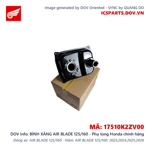 BÌNH XĂNG AIR BLADE 125/160 - Phụ tùng Honda chính hãng