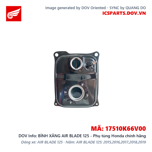 BÌNH XĂNG AIR BLADE 125 - Phụ tùng Honda chính hãng