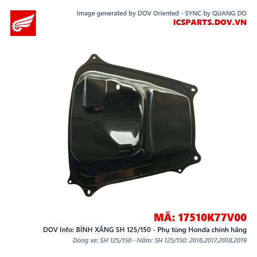 BÌNH XĂNG SH 125/150 - Phụ tùng Honda chính hãng