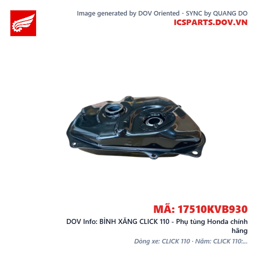 BÌNH XĂNG CLICK 110 - Phụ tùng Honda chính hãng