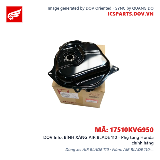BÌNH XĂNG AIR BLADE 110 - Phụ tùng Honda chính hãng