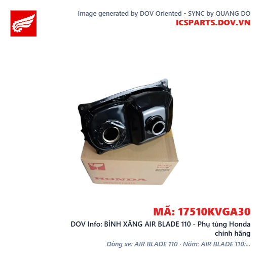 BÌNH XĂNG AIR BLADE 110 - Phụ tùng Honda chính hãng