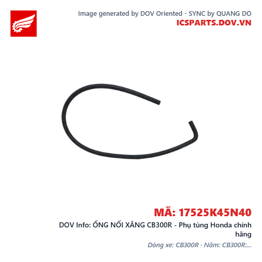 ỐNG NỐI XĂNG CB300R - Phụ tùng Honda chính hãng