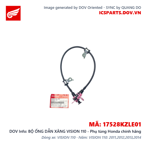 BỘ ỐNG DẪN XĂNG VISION 110 - Phụ tùng Honda chính hãng