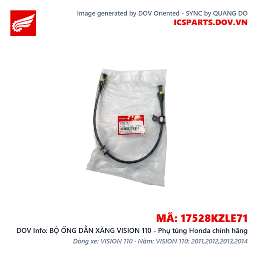 BỘ ỐNG DẪN XĂNG VISION 110 - Phụ tùng Honda chính hãng