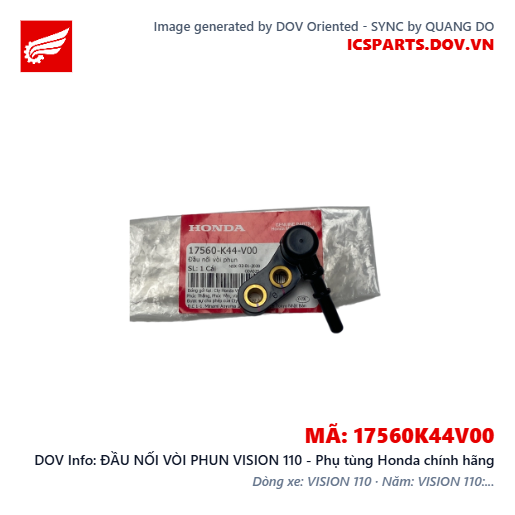 ĐẦU NỐI VÒI PHUN VISION 110 - Phụ tùng Honda chính hãng
